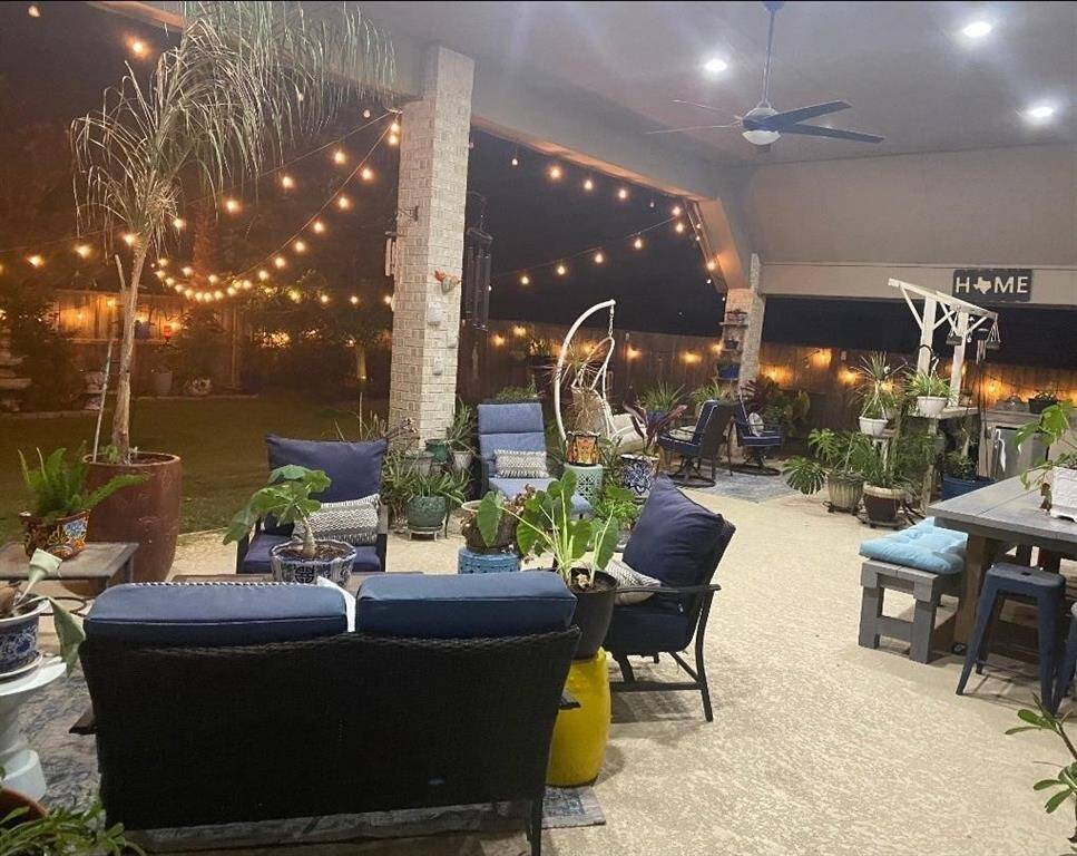 Extended Patio at Dusk