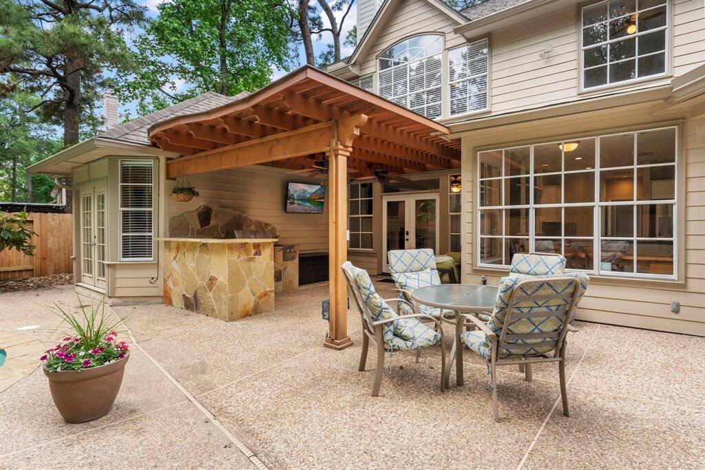 Covered back patio.