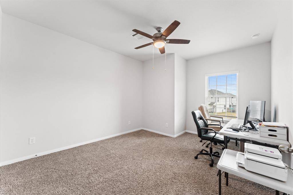 Secondary Bedroom that is used as an office