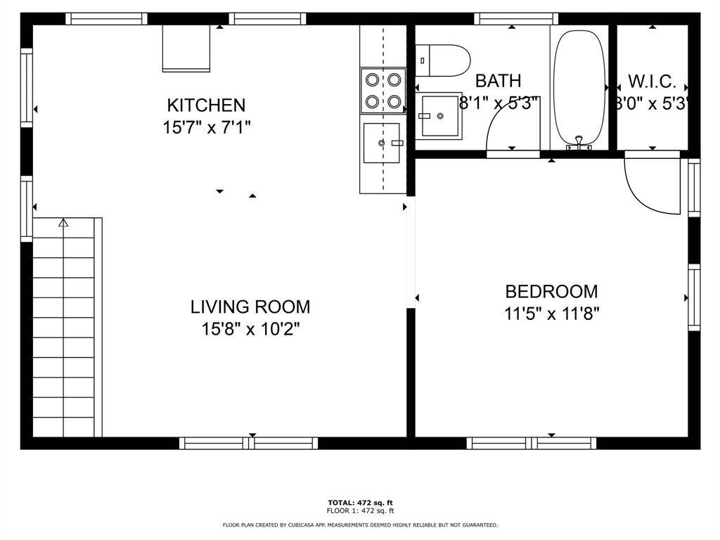 Garage apartment floor plan.