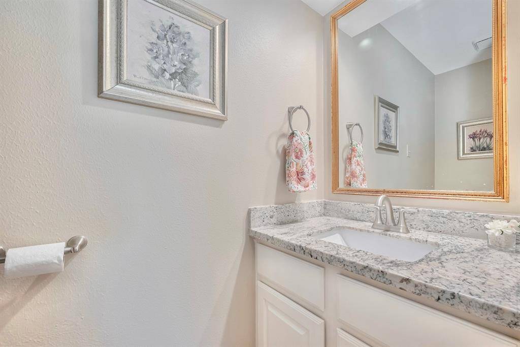 The half bathroom on the first floor