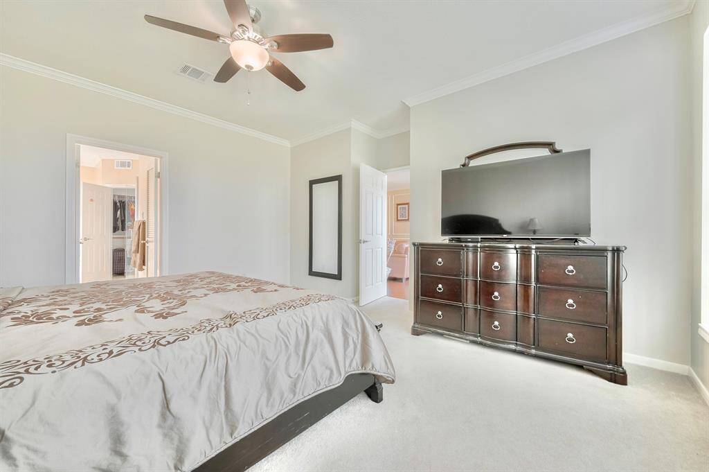 An alternate few of the primary bedroom