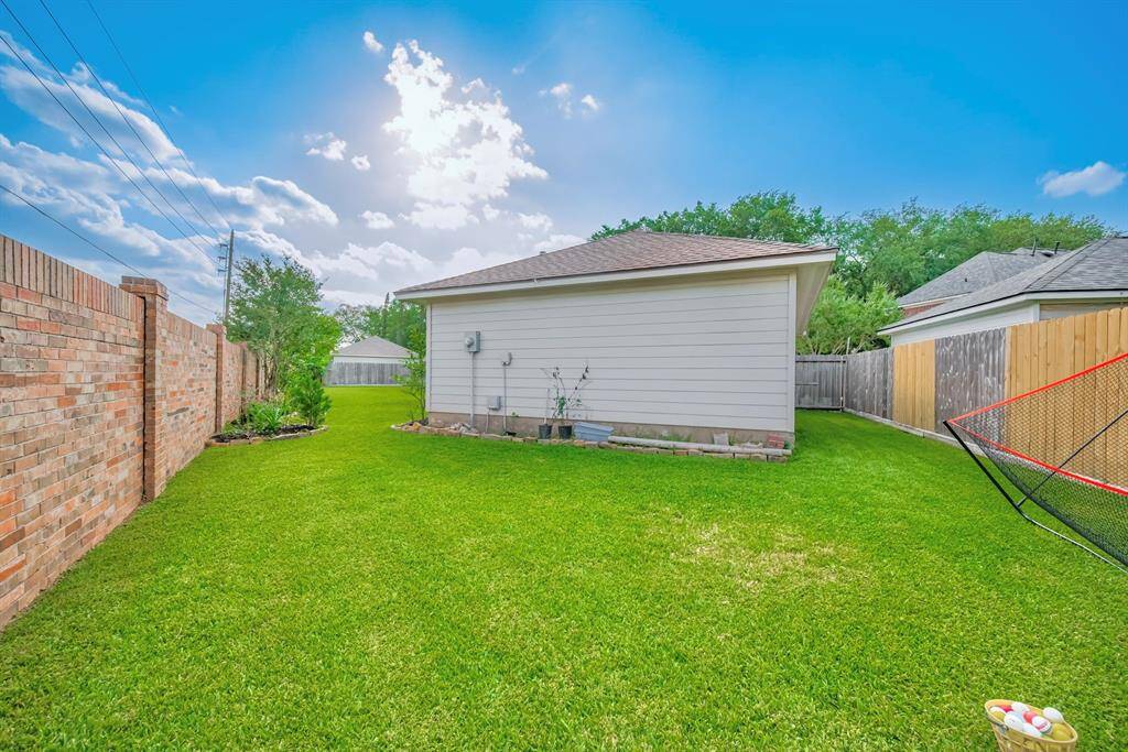 A view of the outdoor patio area, perfect for setting up a relaxing space to enjoy nature
