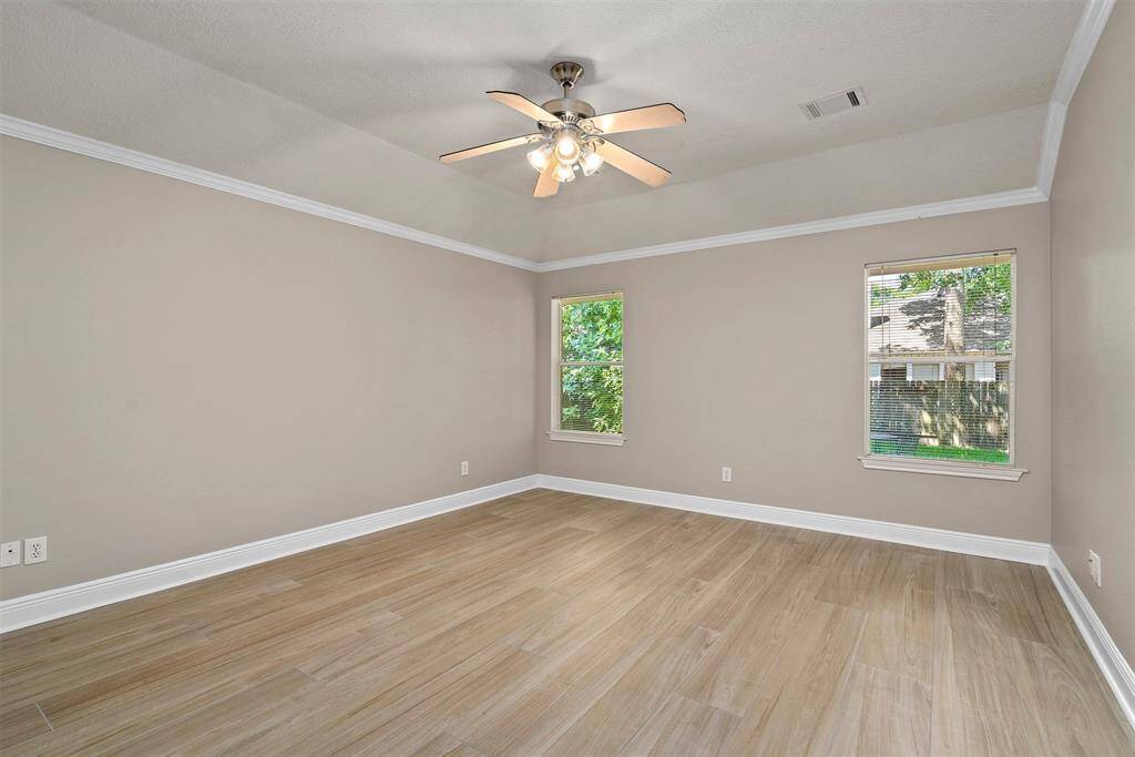 Master bedroom in the back of the house!  Split floor plan!