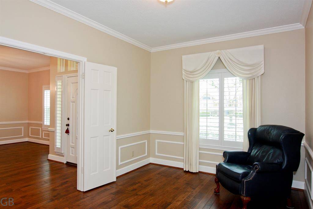 Office with double doors.