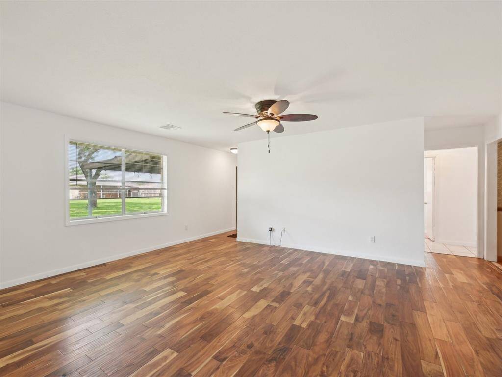 The Family Room also has a terrific view of the backyard.