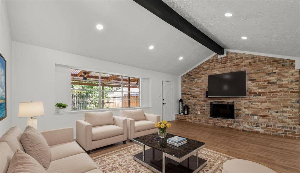 Virtual staged living room