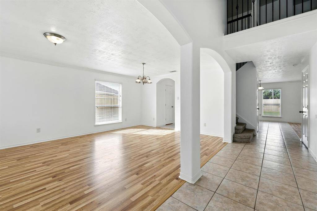 Entry into living room and formal dining