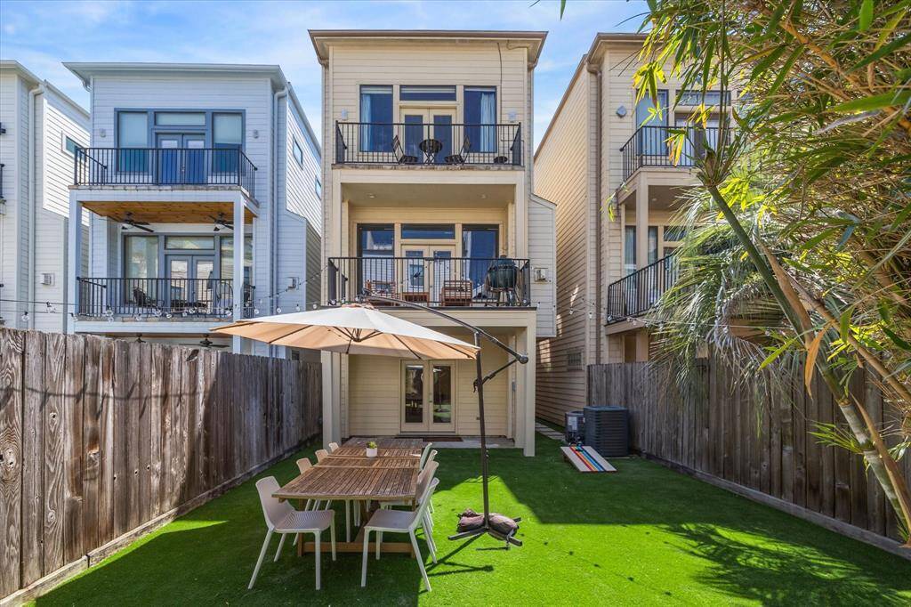 Step out into this entertainer’s backyard paradise! Hard-to-find spacious, fenced-in pool-sized backyard with turf added in 2022. Enjoy a covered patio area and convenient side entrance access for guests without entering the house.