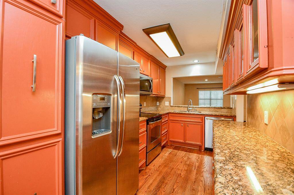 Sleek stainless steel appliances.
