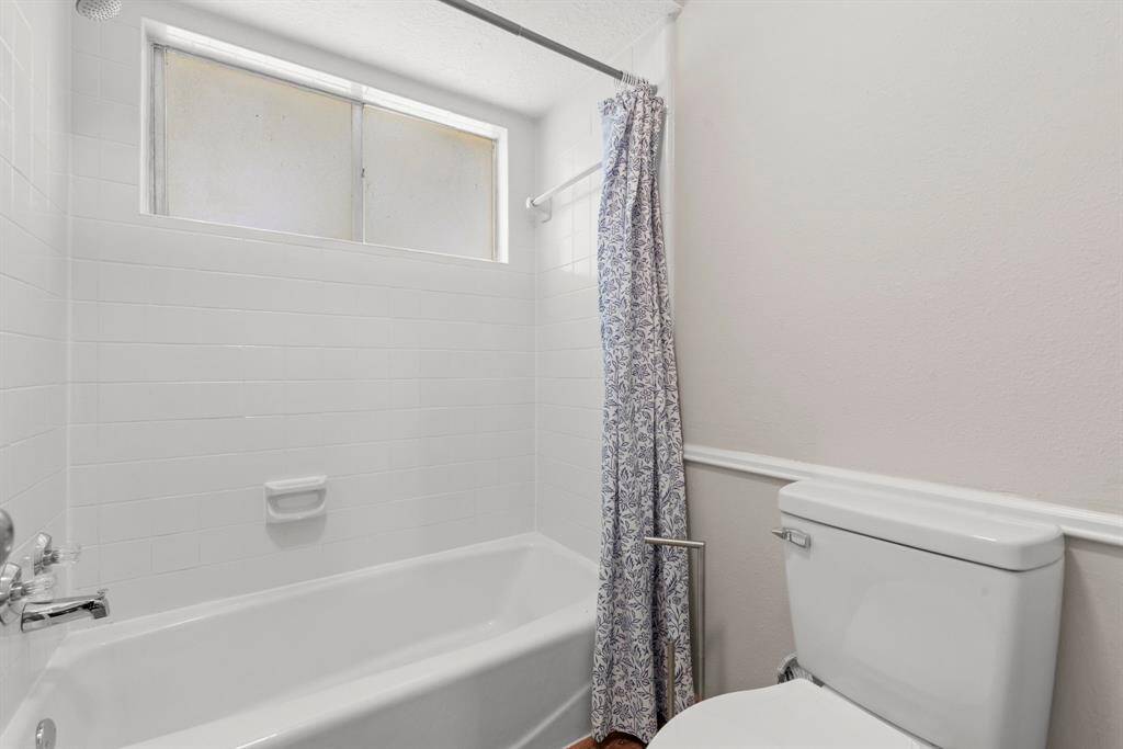 This shower/tub combo has been refinished. The same LVP floors from downstairs are in this area as well...and they are waterproof!