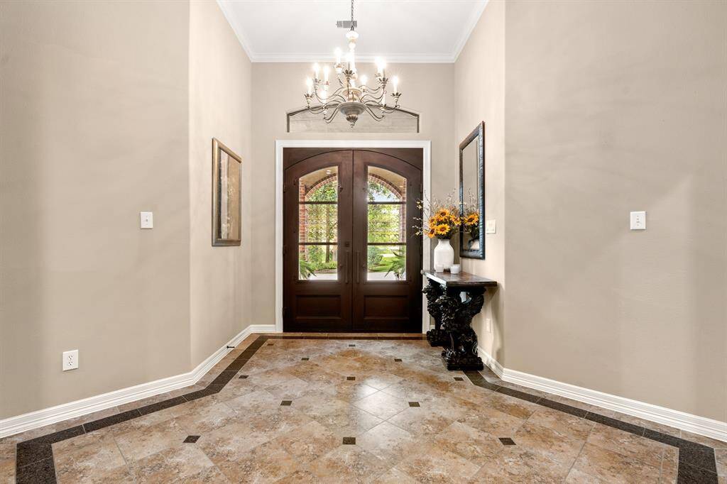 The double 8 foot doors are new and make a grand statement for the foyer!