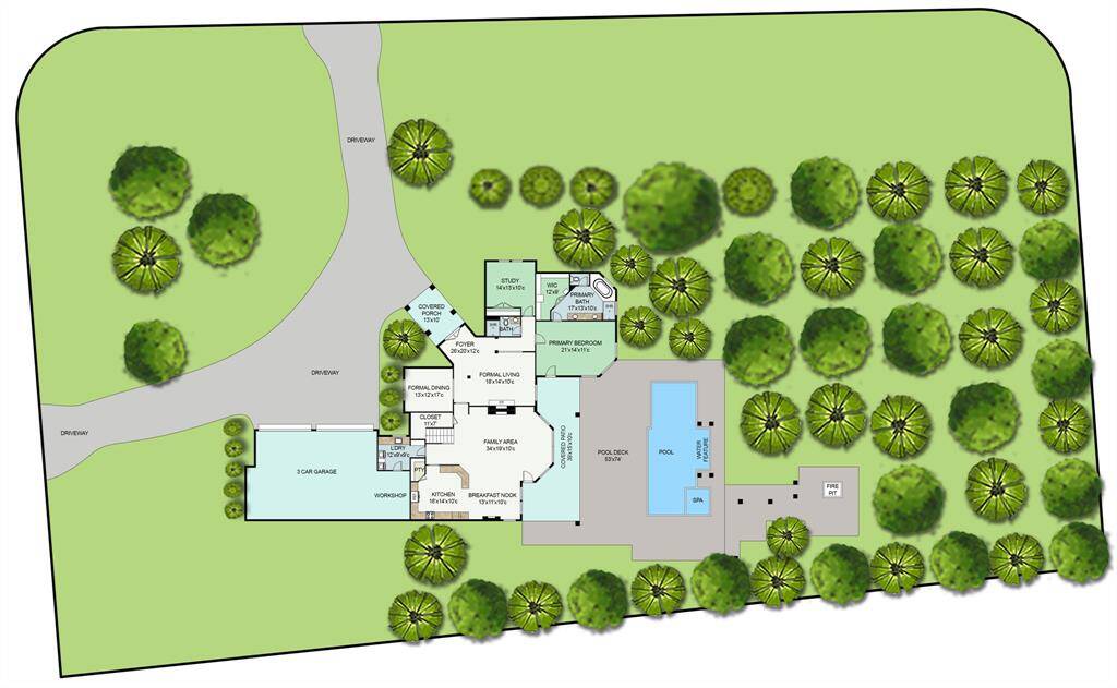 The club house also offers sport courts and are just a short distance from the home!