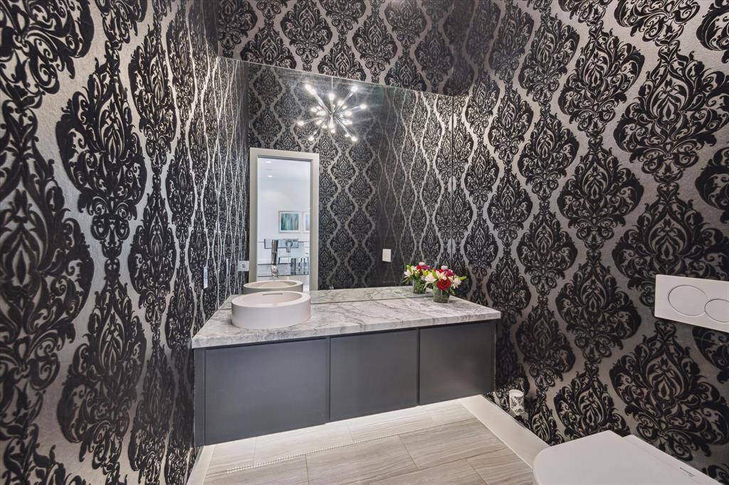 Downstairs luxurious powder room