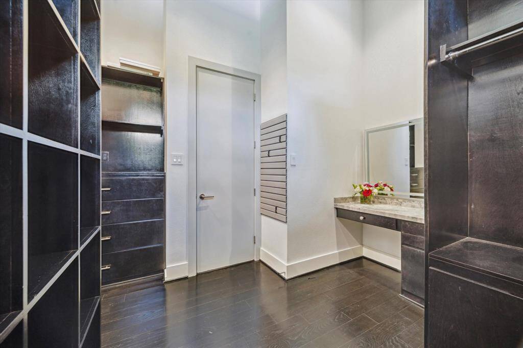 Here is closet number 2 with a custom vanity.