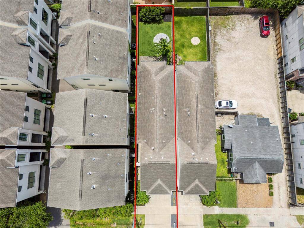 An aerial view of the property.