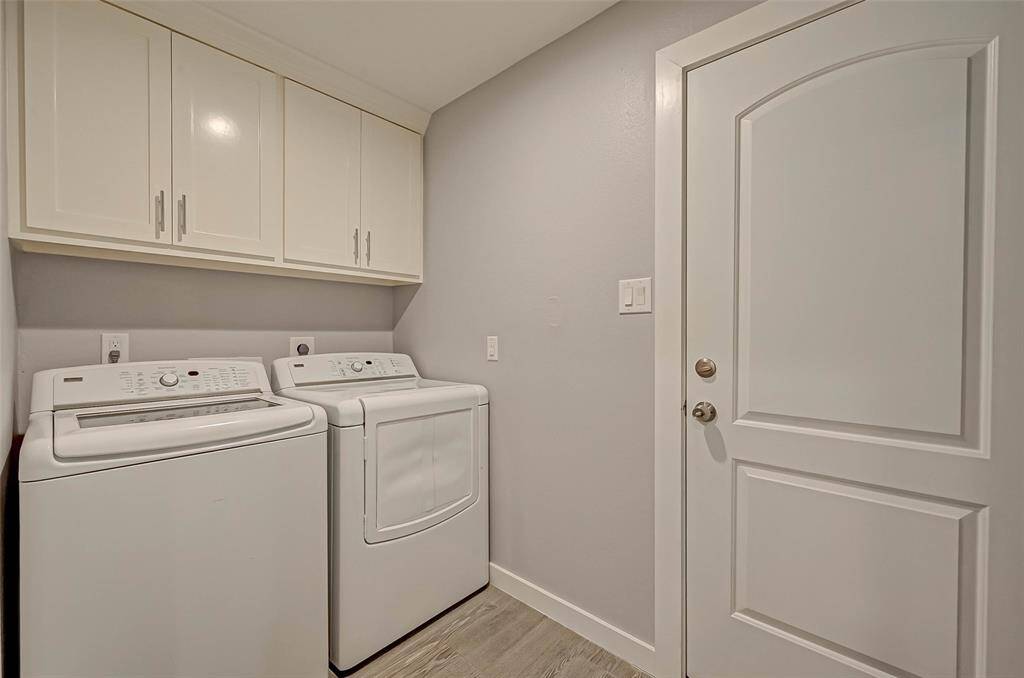 Utility room is in the house leads to the garage washer and dryer included