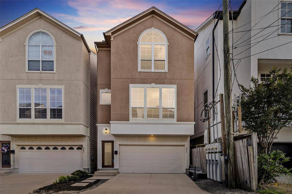 Clean lines and tall windows give your home standout presence right in the heart of the city. The modern façade is elevated with a warm, neutral palette and elegant arched window detail that brings in natural light and character. A private front entry, two-car garage, and compact, low-maintenance front landscaping make everyday living easy and efficient—perfect for urban homeowners who value both style and function.