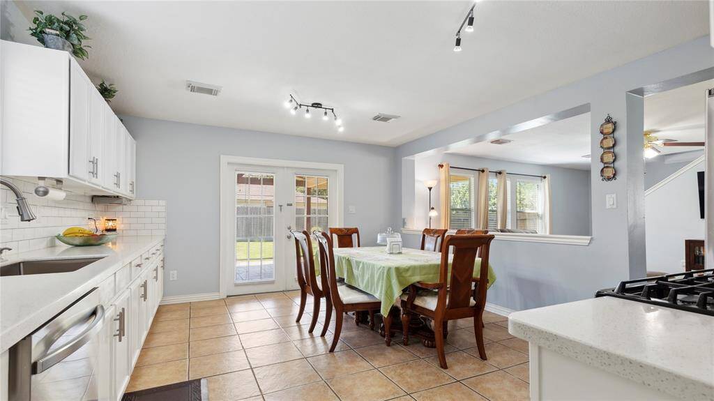Large kitchen with plenty of storage.