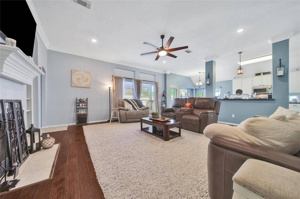 Kitchen and breakfast nook over look the family room.  Creating a feel of unity in both rooms.