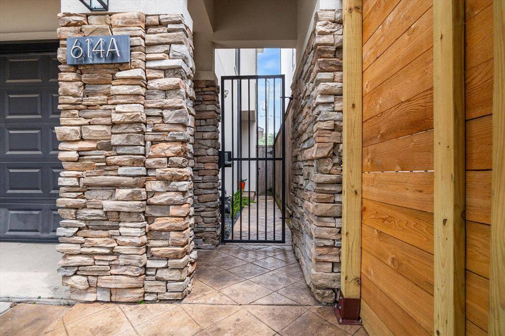Gated entry provides additional level of security.