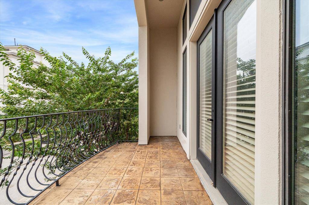 Balcony on 2nd floor is located off the living room.