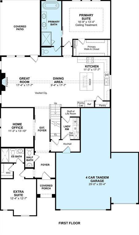 The Tuscaloosa floor plan by K. Hovnanian Homes. 1st Floor Shown. *Prices, plans, dimensions, features, specifications, materials, and availability of homes or communities are subject to change without notice or obligation.