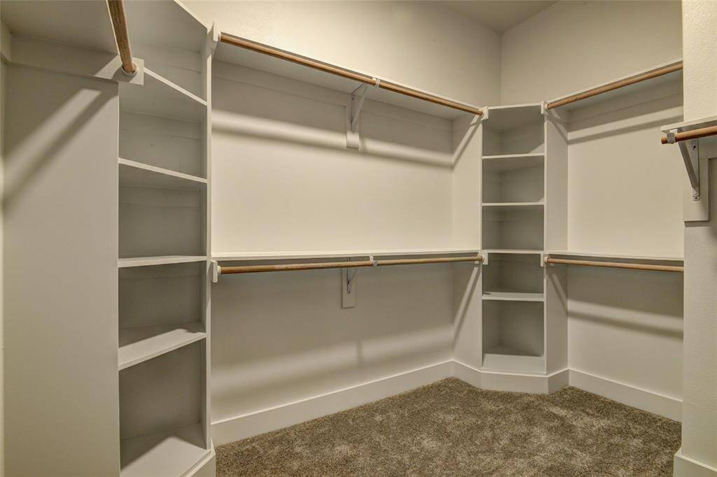 There are two closets in the primary bedroom.