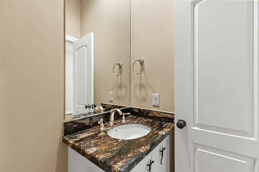 Powder bath located on second floor