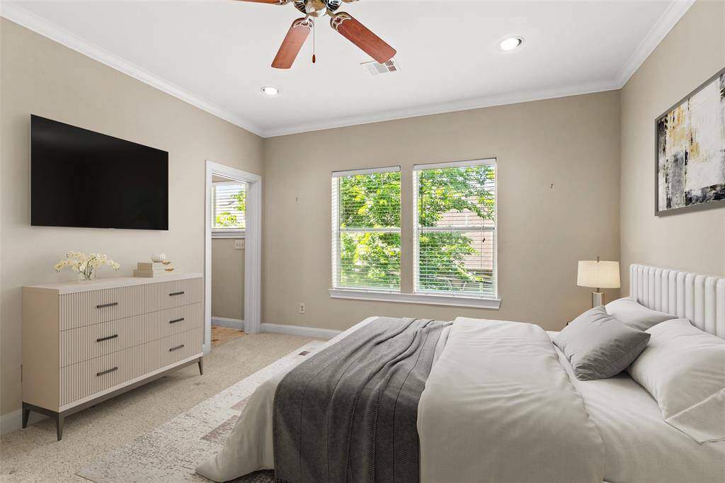 The secondary bedroom is virtually staged.
