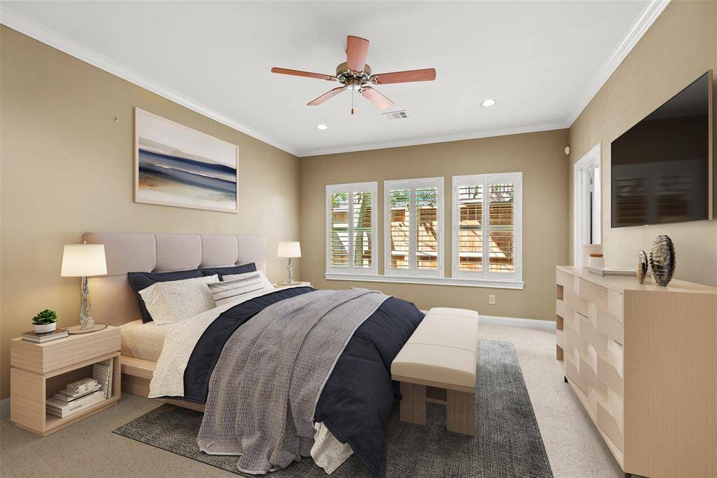 The secondary bedroom is virtually staged.