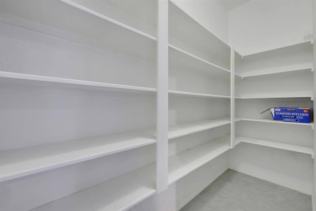 Spacious walk in pantry