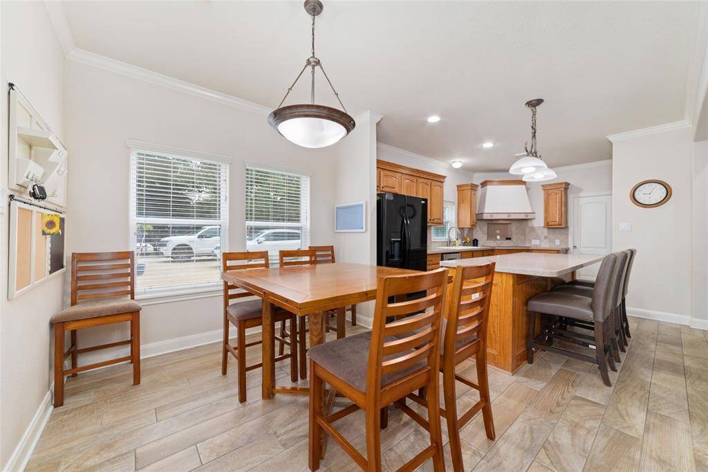 Dining room off of kitchen.