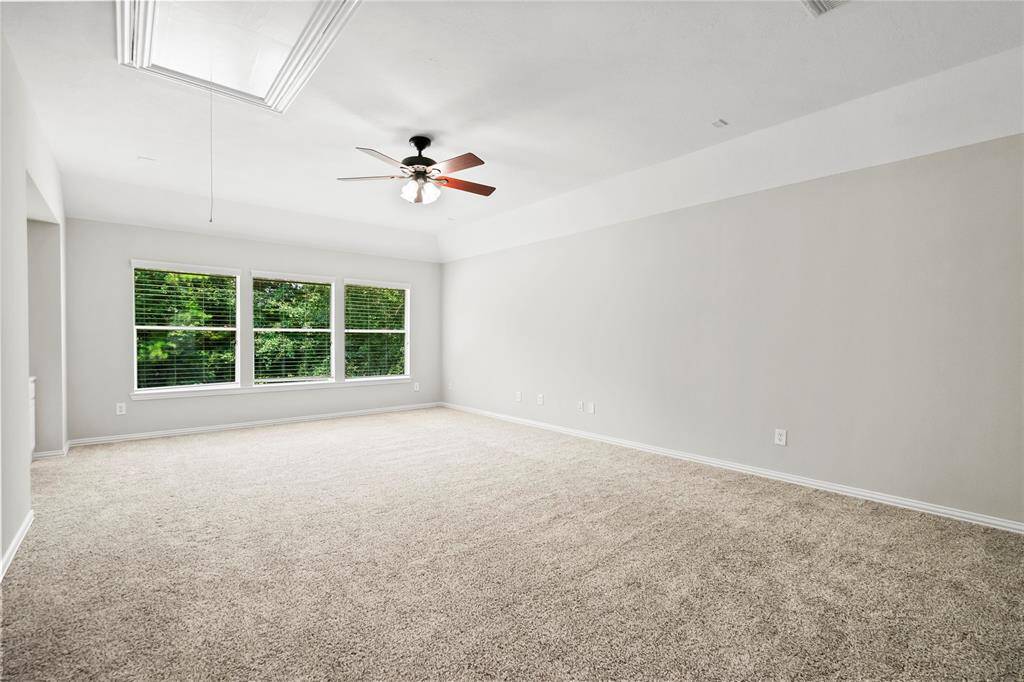 Gameroom with high ceiling