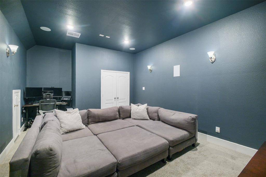 Media room located upstairs.