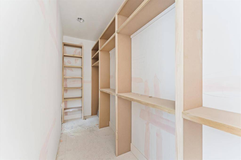 Upstairs closet for bedroom 3 offers plenty of storage. *Photo taken in mid-March*