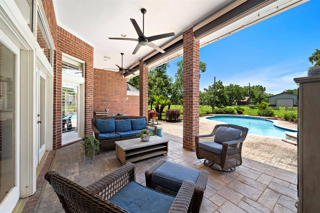 The large covered patio provides endless space to enjoy.