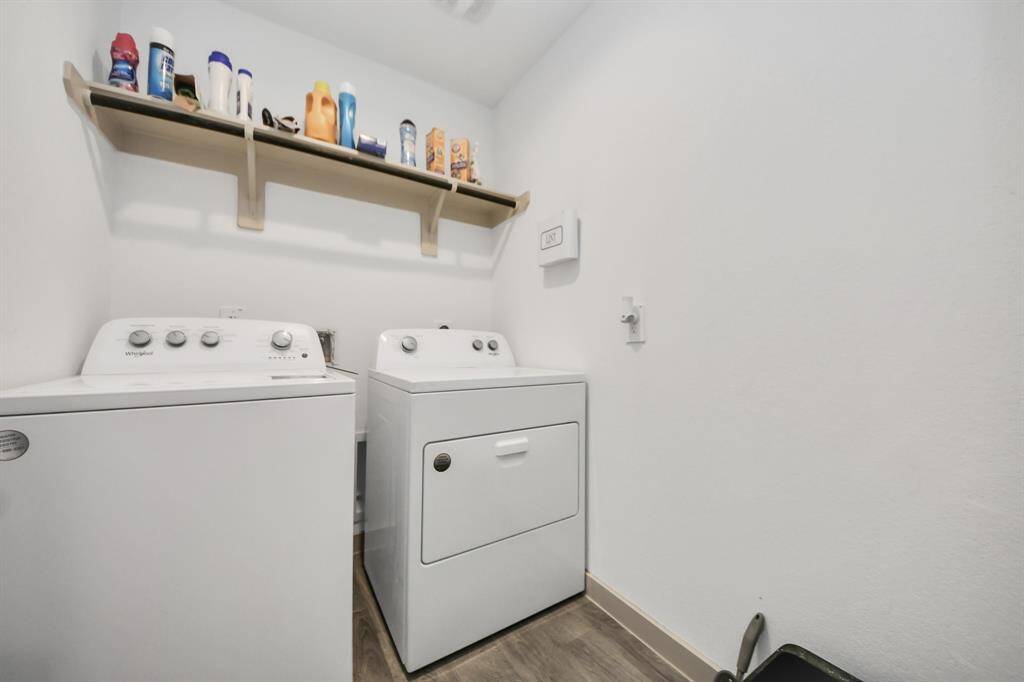 Laundry Room with Washer and Dryer Included
