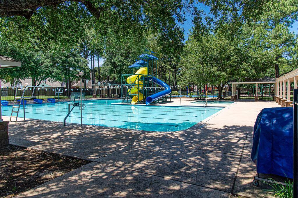 Neighborhood pool with slides