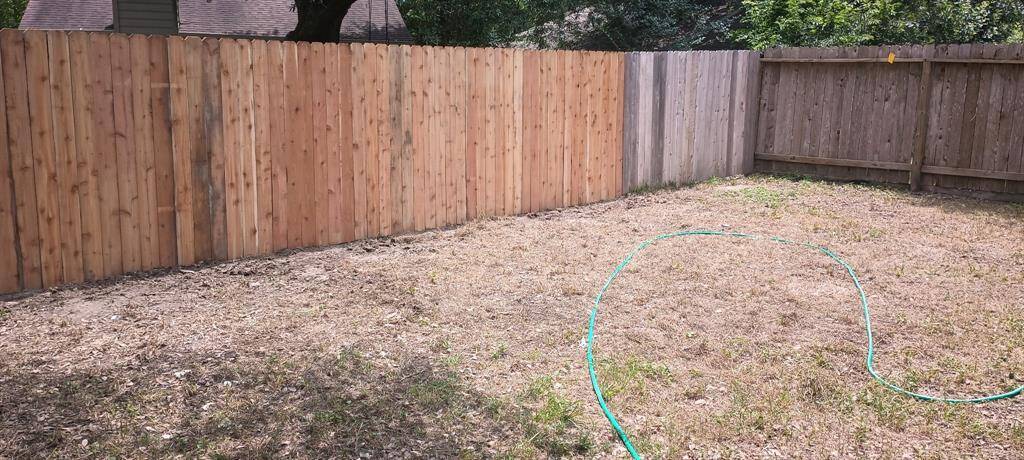 New Fence in Backyard