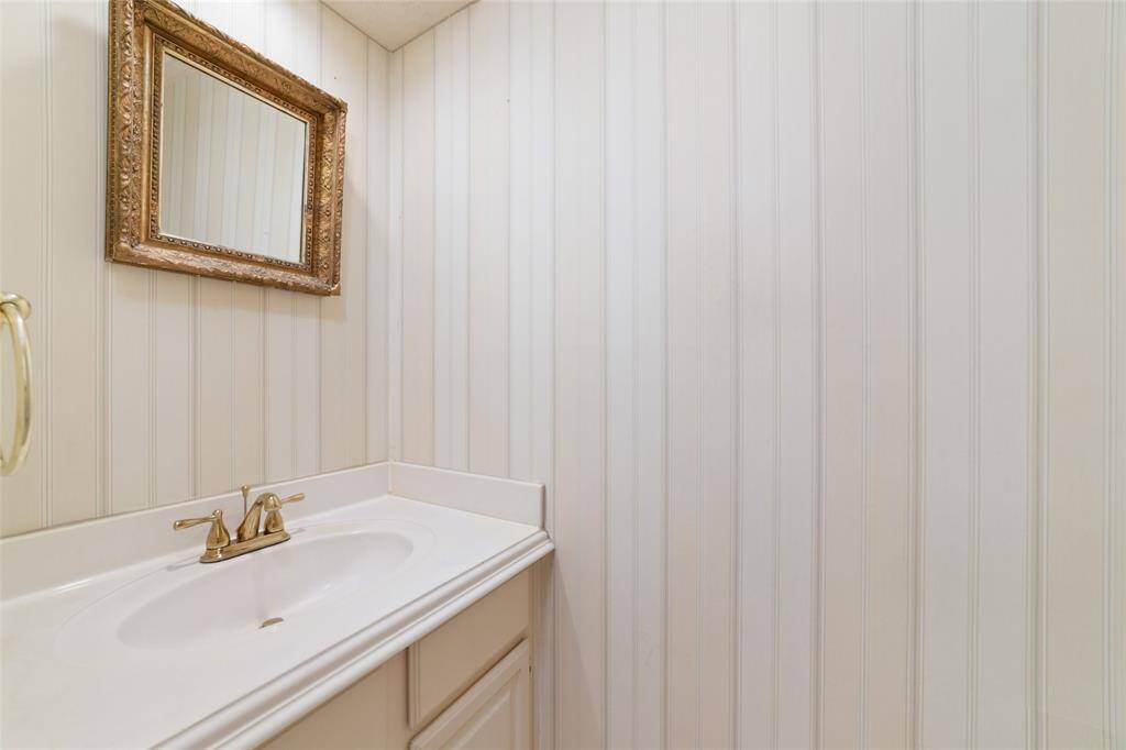 Powder room on first level.
