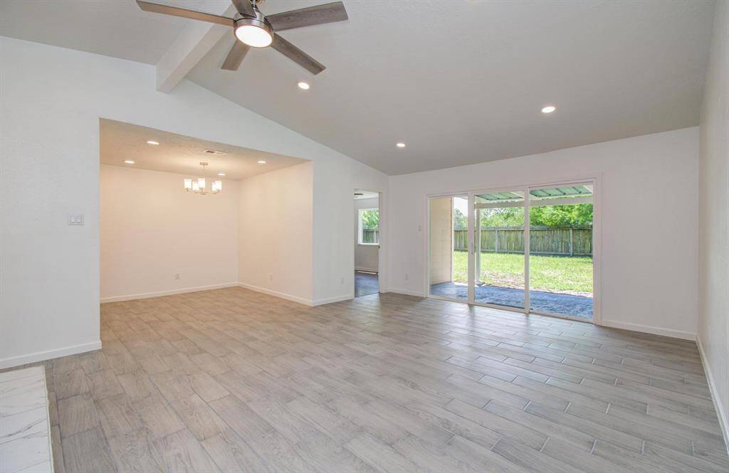 Living and dining room view