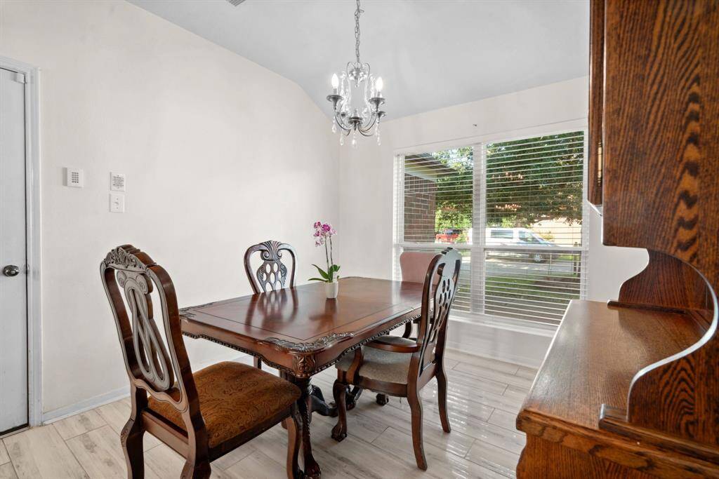 kitchen leads into private dining room area for family gatherings