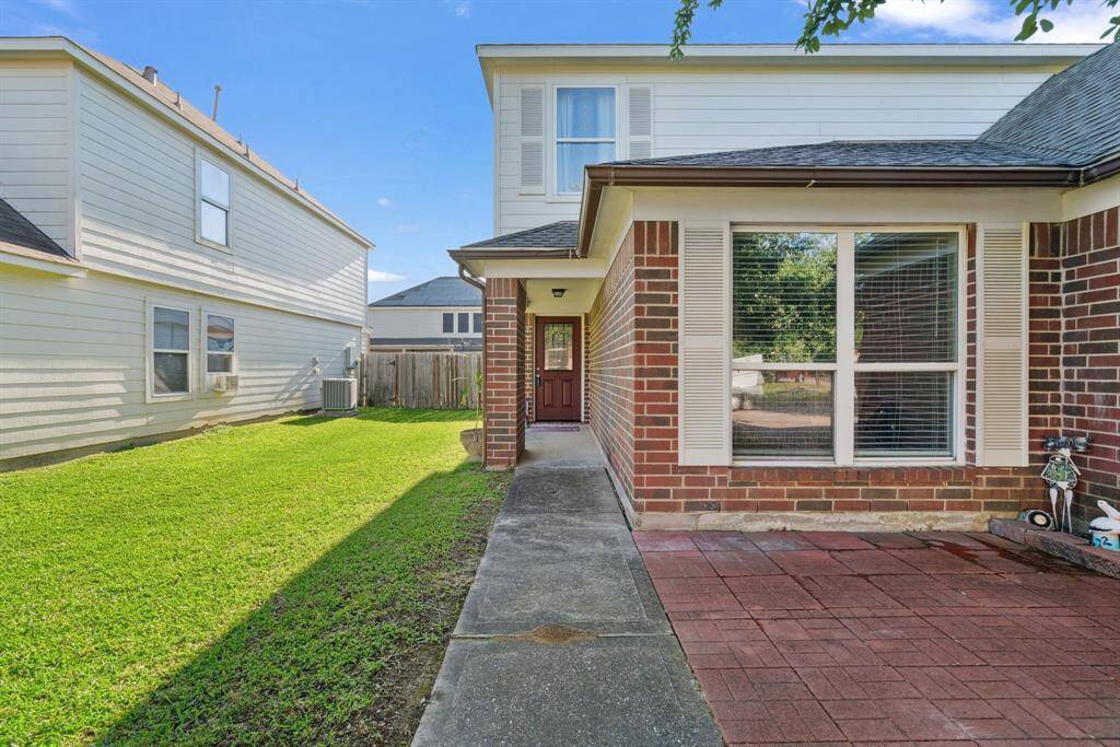 Patio invites you into the front door entry