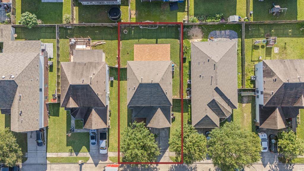 Aerial shot of your home and backyard area