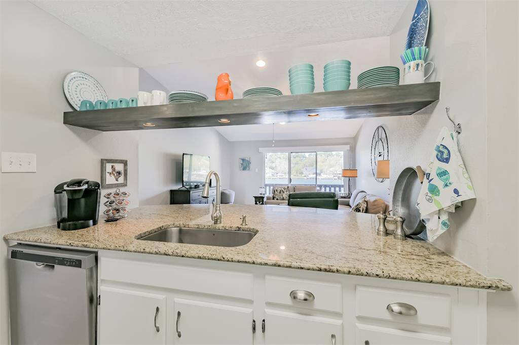 Doing dishes is easy when you're looking at the lake...
