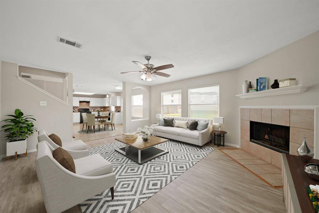 Virtually Staged: Conveniently upstairs is this fabulous game room! Convert this space into a kids' hangout, an adults hideaway, or whatever you can imagine!