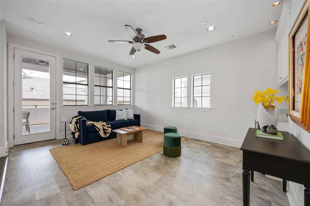 The door on the left leads to an incredible 4th-floor balcony!