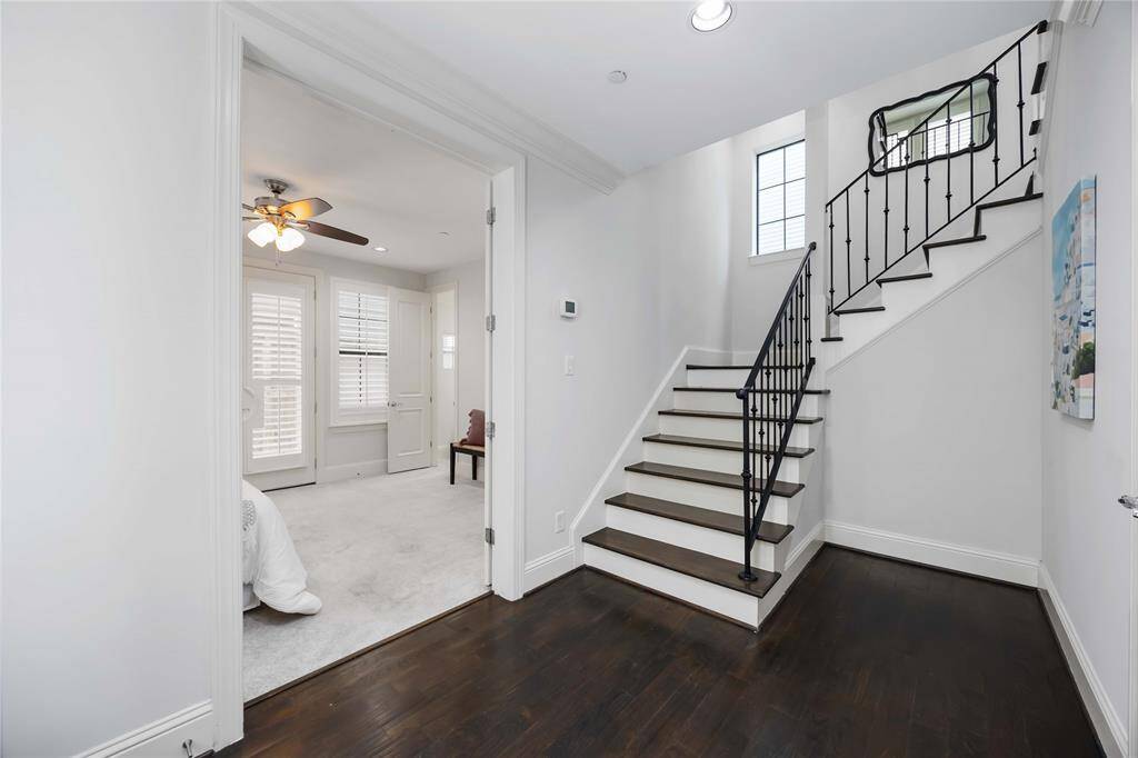 The first-floor suite is ideal for an office, a guest room, or a practical space for multi-generational living given that the home is elevator-capable!