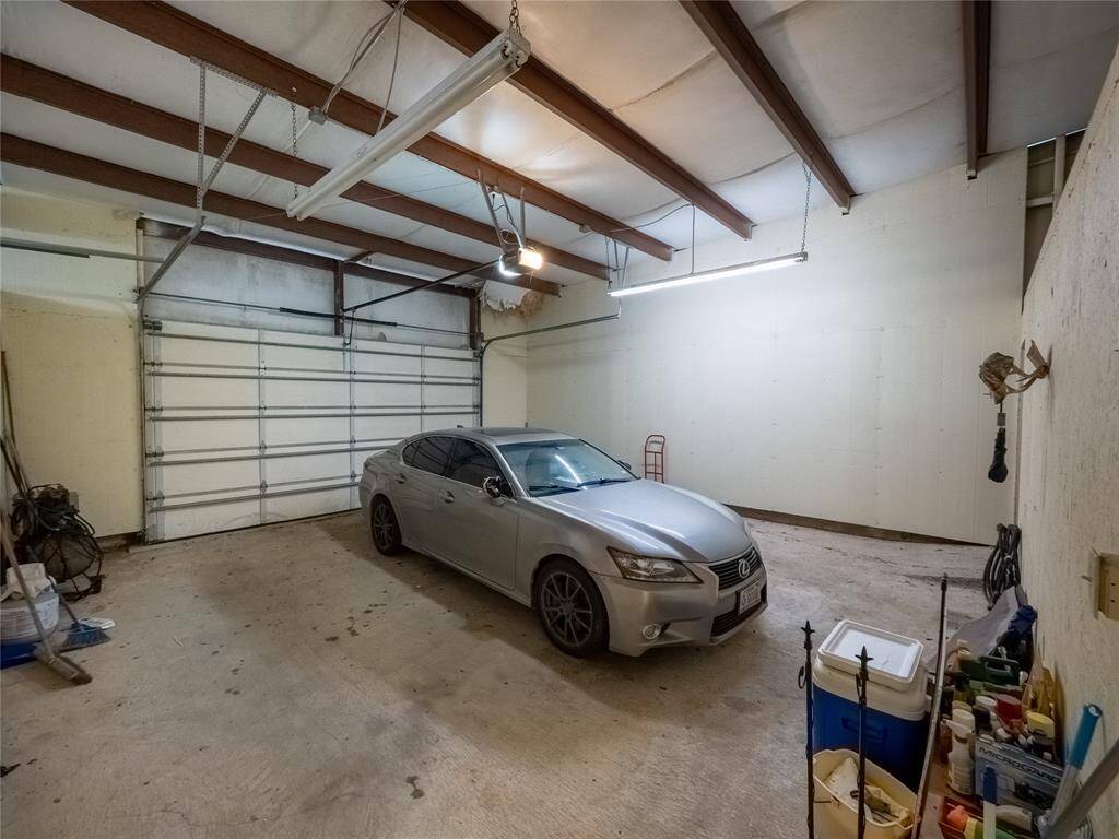 Two car garage on the back side of the hangar.